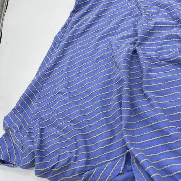 MATILDA JANE Women Exploration Dress S Blue Striped Short Sleeve Scoop Neck - Picture 3 of 7